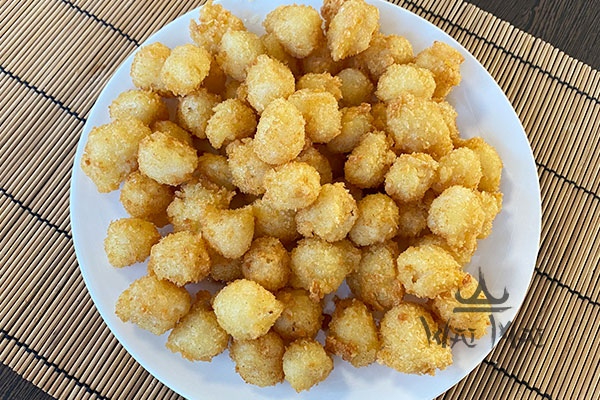 Гребешок, жареный в сухарях