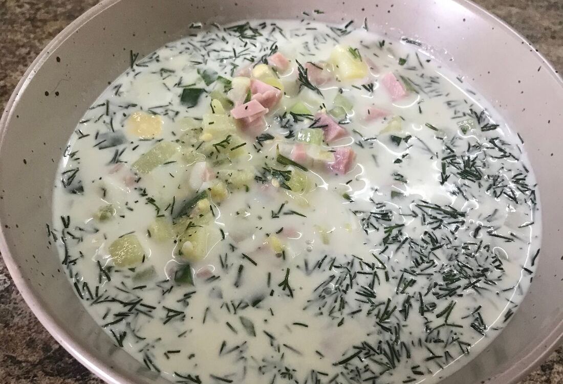 Окрошка с говядиной