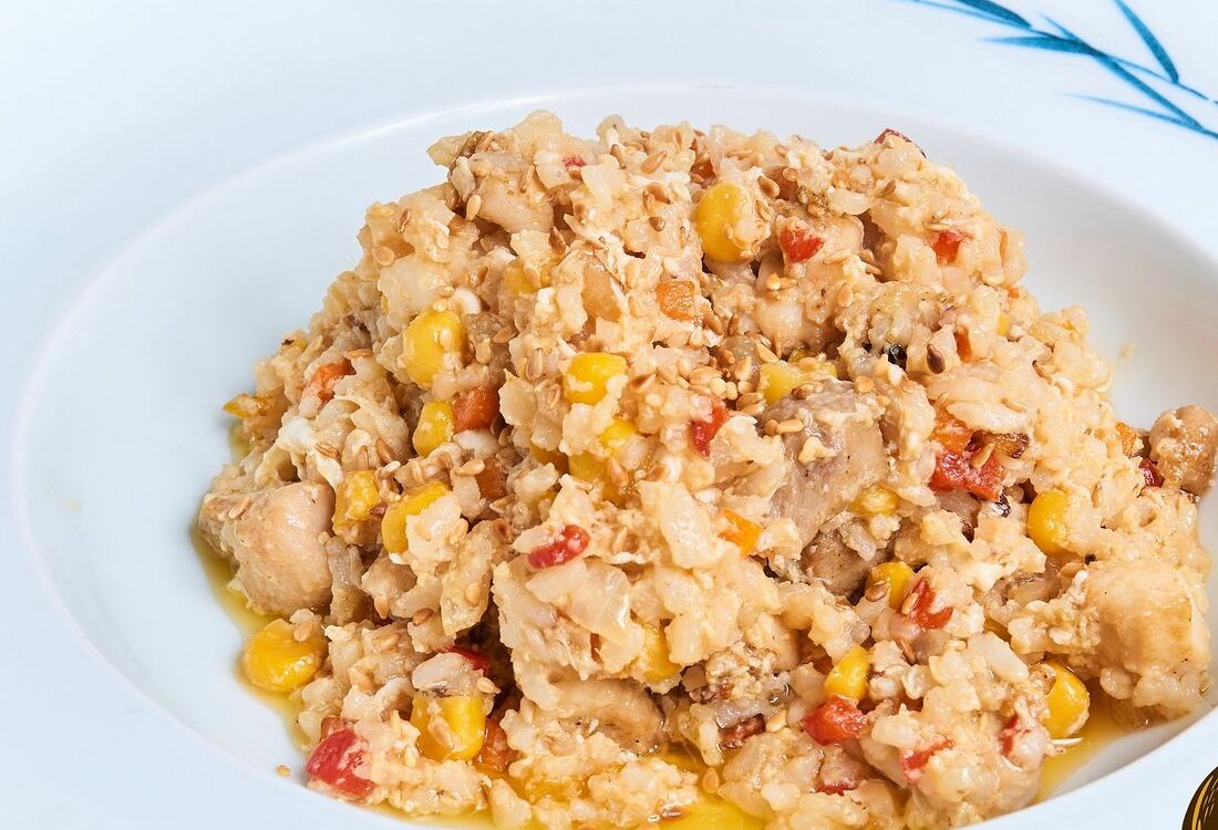 Тяхан с курицей