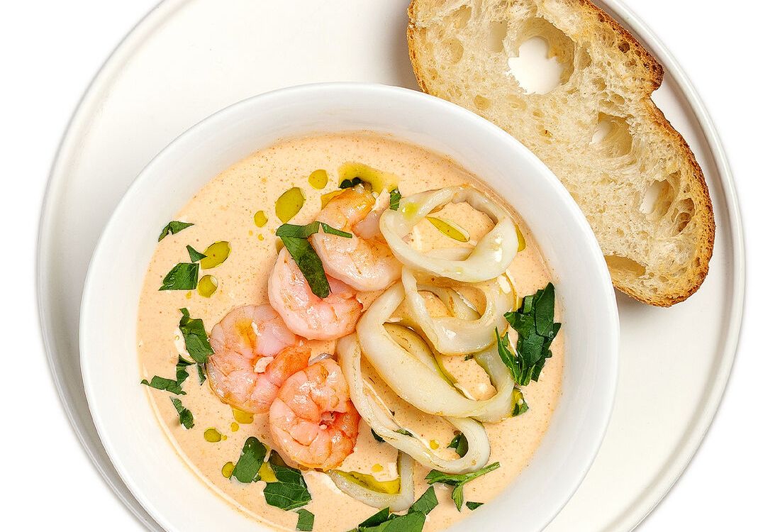 Чкмерули с морепродуктами