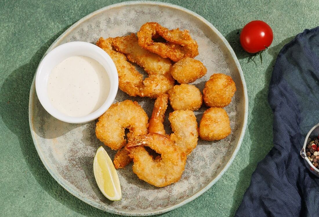 Морепродукты в сухарях 