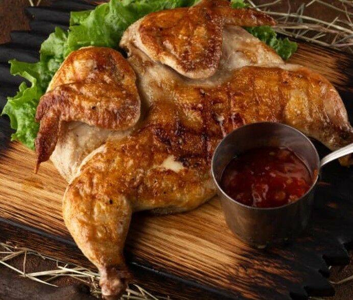 Цыплёнок с чесночным маслом