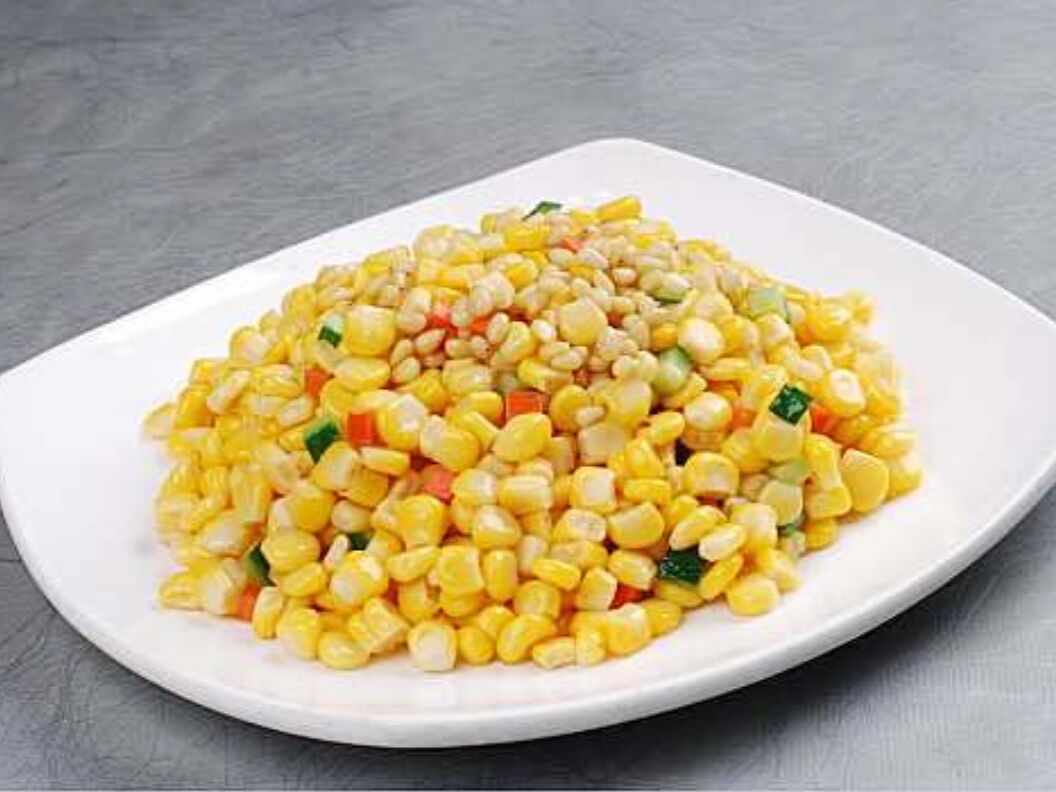 Жареная кукуруза с кедровыми орехами 