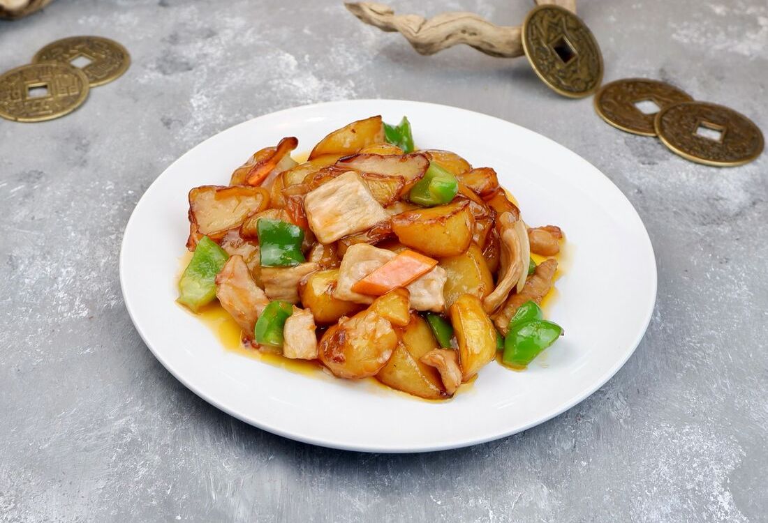 Картофель со свининой
