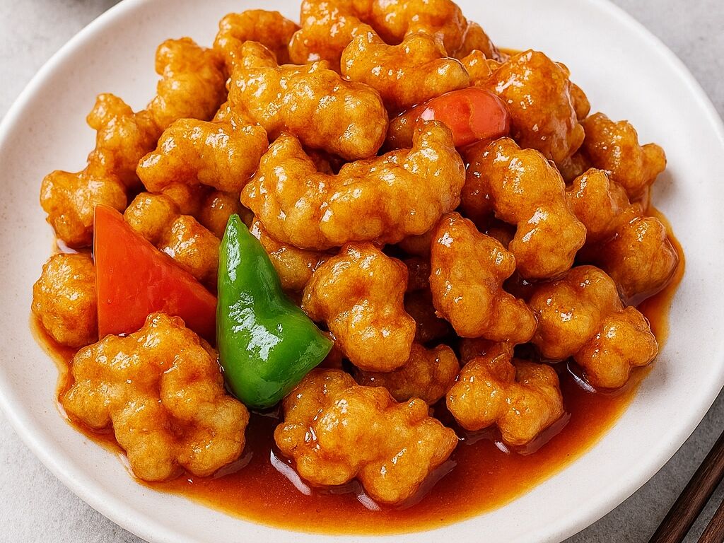 45. Свинина кусочками в кляре со сладким перцем