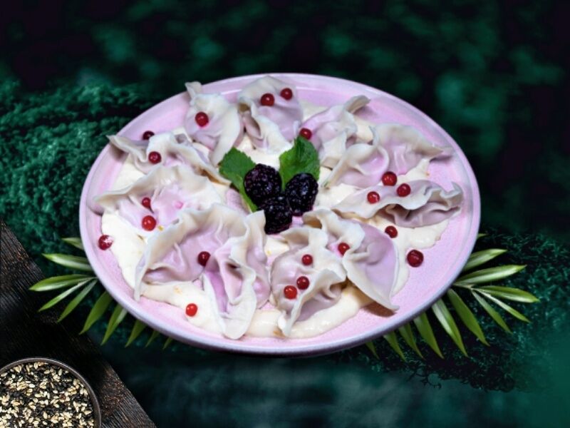Вареники с ежевикой