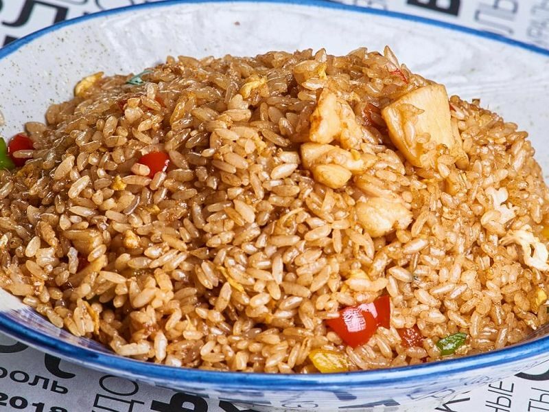 Рис, жаренный с морепродуктами