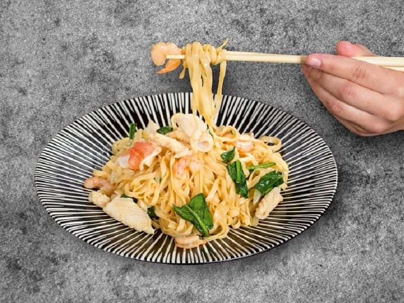 Лапша с морепродуктами