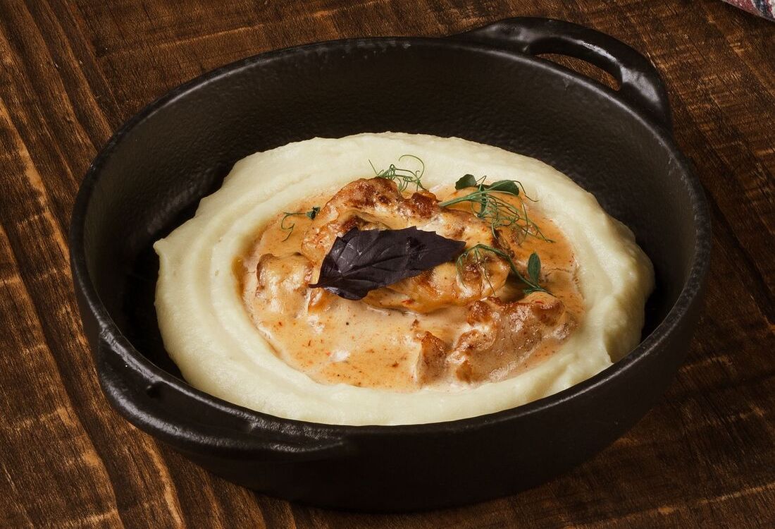 Шкмерули с пюре
