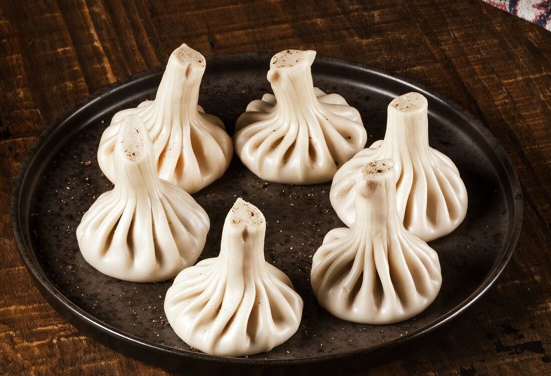 Хинкали с свининой кимчи