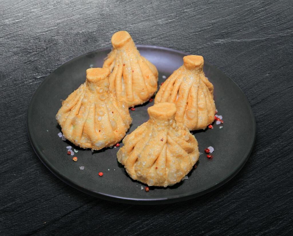 Хинкали с олениной жареный