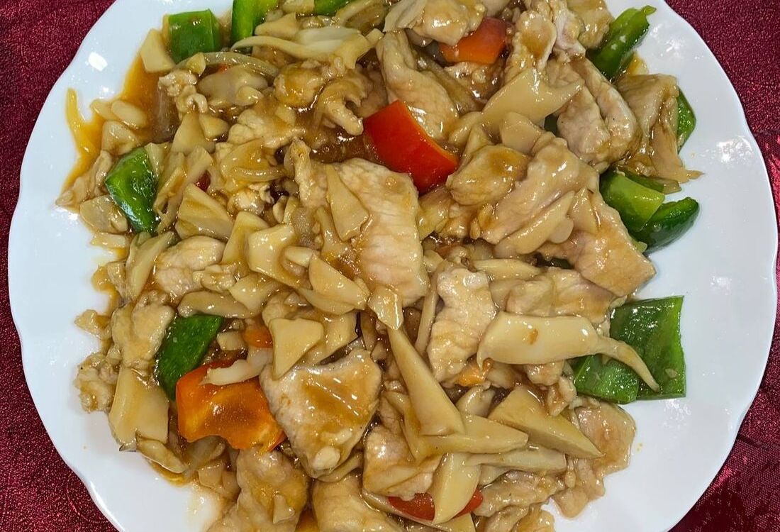 Жареные шампиньоны с мясом №44