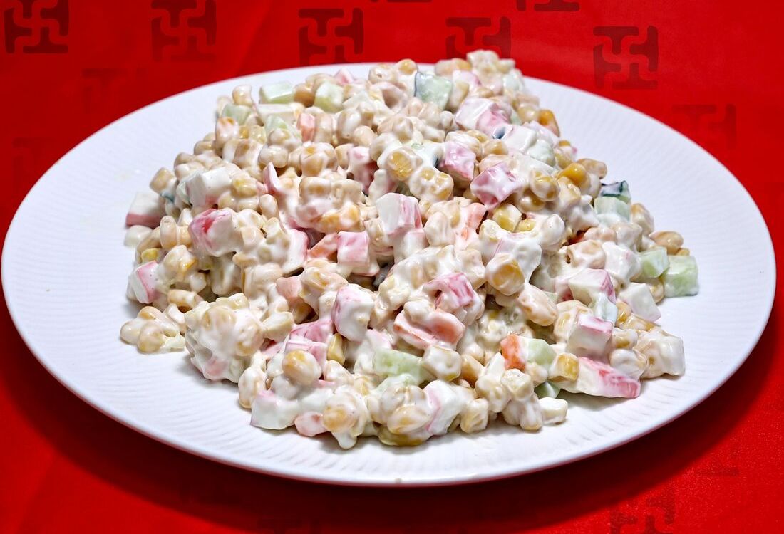 Крабовые палочки с кукурузой и майонезом №20