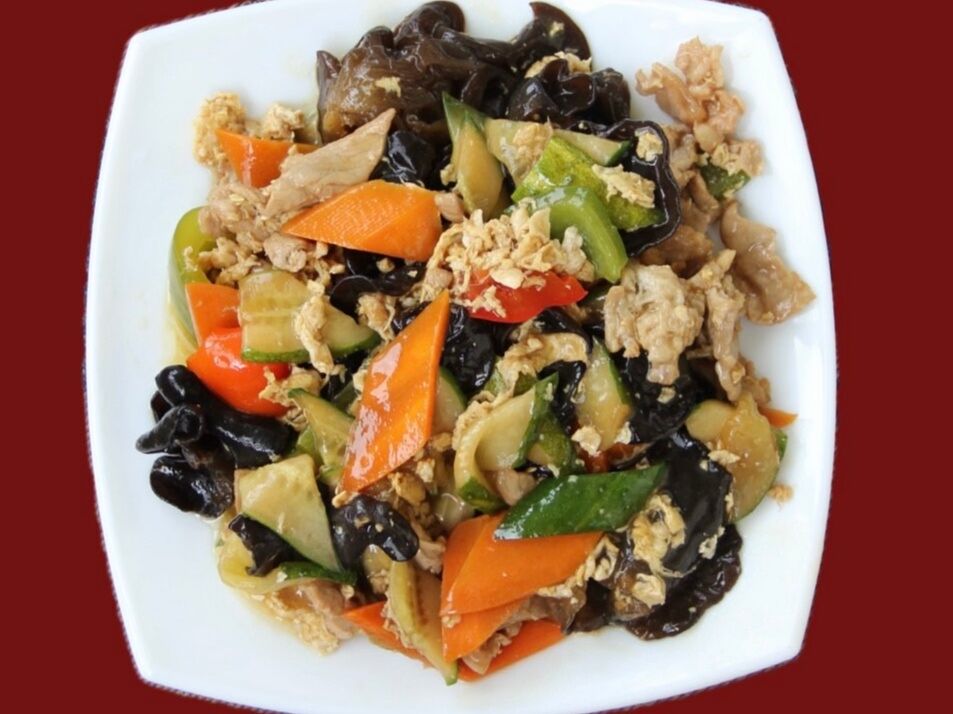 №W60 Свинина с яйцом и грибами