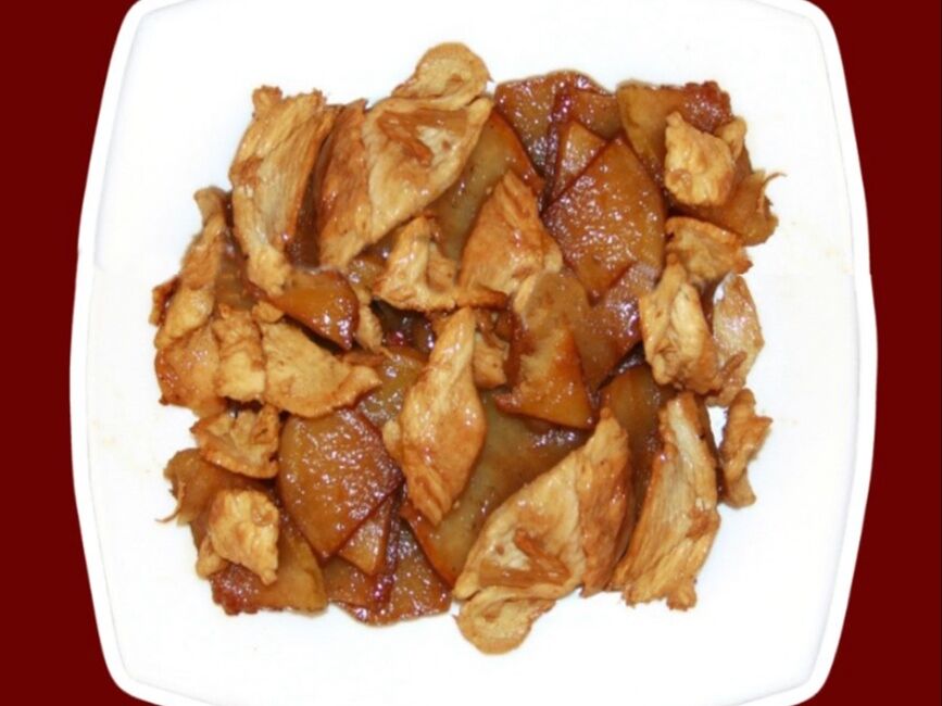 Жареная курица с картошкой 